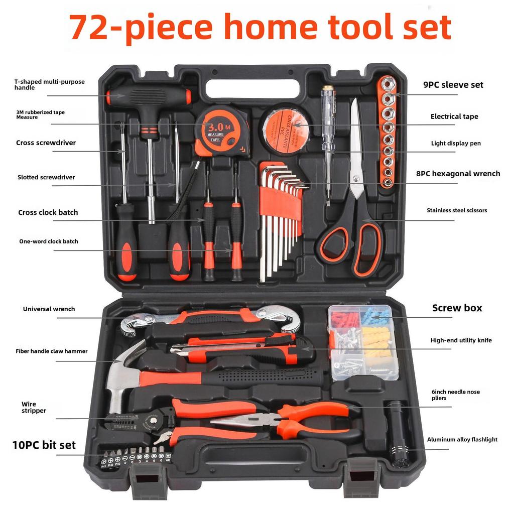 Набор бытовых электро- и ручных инструментов: Комплексный набор для деревообработки и ремонта