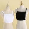 1PC White Cotton Cleavage Mock Camisole Wrapped Chest Solid Color Overlay Modesty Panel Thin Vest Cleavage Cover Wrapped Chest