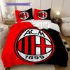 AC Milan Pattern Bedding Quilt Set Quilt Cover Pillowcase Home Decoration Birthday Gift (1 * duvet cover + 2 * pillowcase, without core)