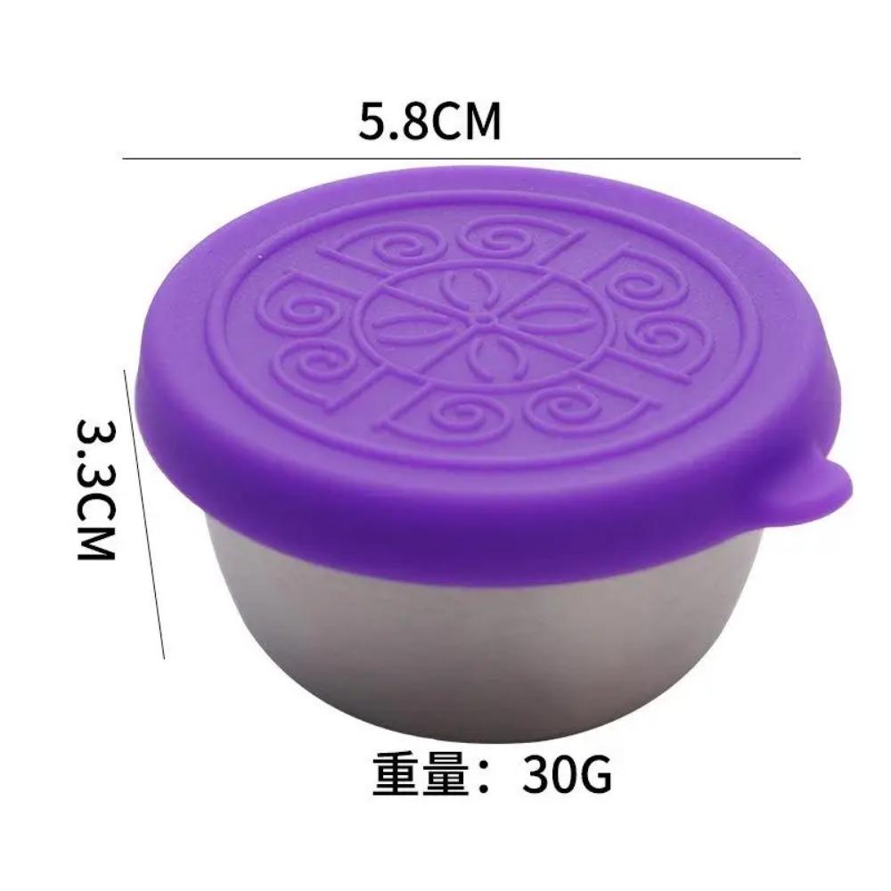 Банки из нержавеющей стали для специй, приправы, контейнеры для соуса с крышками, контейнер для заправки салата на обед, маленькая миска для приправ