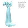 6 Pcs Pink Chair Sash Satin Chair Bows Decorative Chair Ribbons Ties