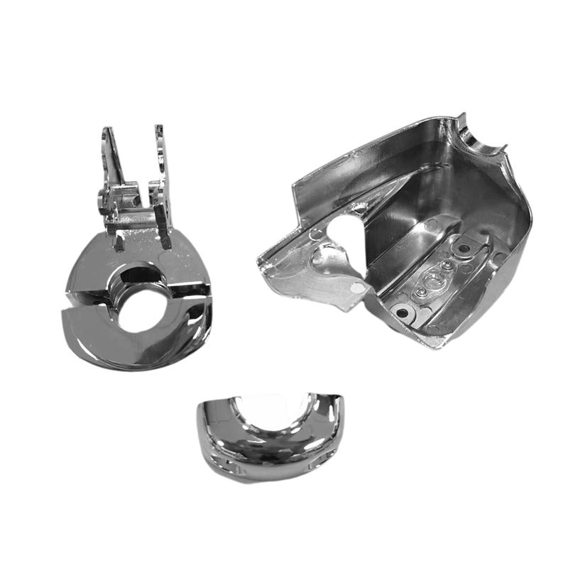 Chrome Handlebar Control Cover Kit For 96-14 Softails 96-17 Dynas 96-03 Front Clutch Handle Bar Dress-Up