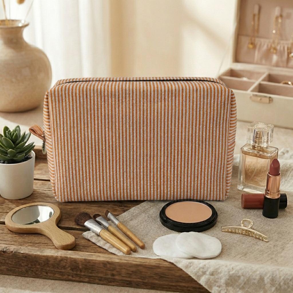 Embroidery Cosmetic Bag Bridesmaid Gifts Bridal Party Gifts Custom logo Makeup Bag Gift for Women