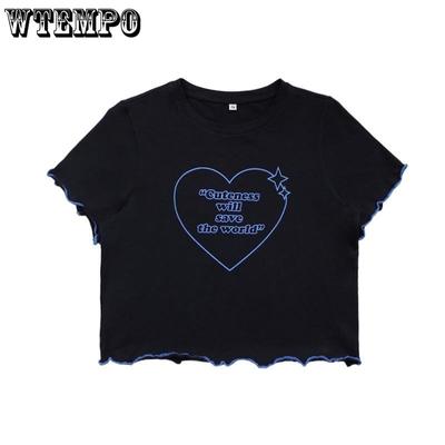 Женская однотонная футболка большого размера с короткими рукавами и буквенным принтом, свободные короткие топы