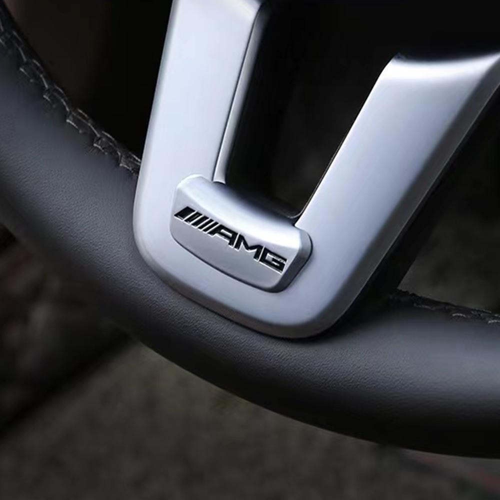 Car ABS Steering Wheel Interior Sticker Badge Decal Styling For Mercedes Benz W164 S320 W203 W204 W168 C180 E320 A200 CLA CLK ML