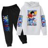 Kids Clothing Boys Girls Toddler Hoodie Pirate King Charming Luffy Sweatshirt 3-12Y Top+ Pants 2P Cute Casual Sports Jogging Set