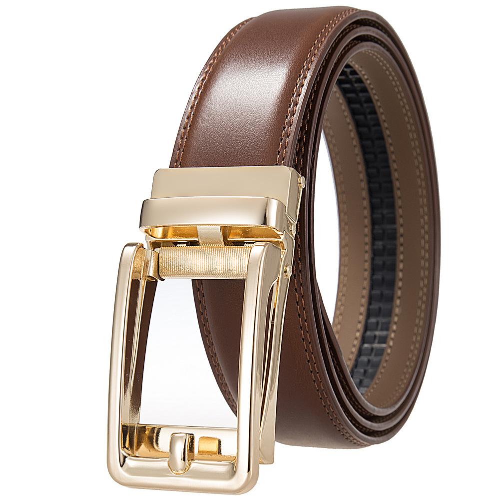 1 шт. Мужской ремень с автоматической пряжкой, модный деловой ремень из коровьей кожи, ремень Ly36-3 3315-1