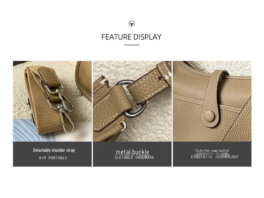 Сумка-тоут Evelyn из натуральной кожи через плечо - Женская сумка из коровьей кожи с широким плечевым ремнем