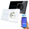 Wi-Fi настенный выключатель света на 3 клавиши, умная розетка и выключатель, стандарт ЕС