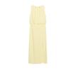 Summer New Product Women's Clothes Vacation Style Slit Hemline at Hem Ruched Decorative Sleeveless Midi Skirt Dress 2544324