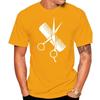 RAEEK Hip-Hop Simple Splicing Tee Tops Shirt Short Sleeve Men Gift Hairdresser Stylist Scissors Comb O-Neck T Shirts