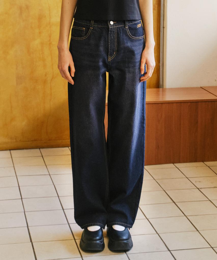 JEEP Classic Non-Faded Wide Denim Pants (Jr5Dpu501Id)