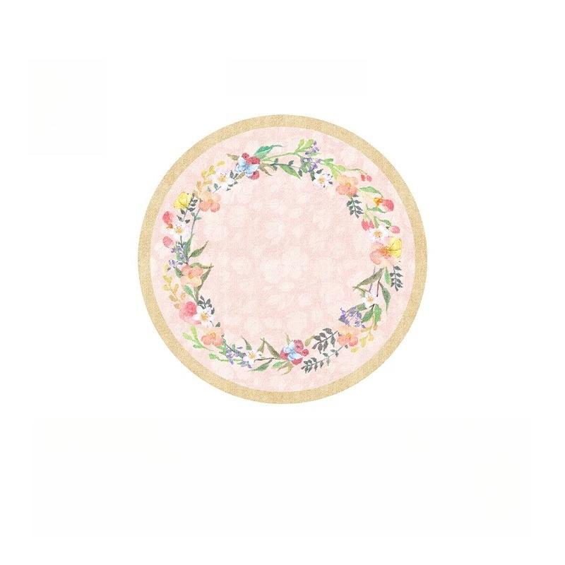 French Style Bedroom Decor Round Carpet Thick Plush Carpets for Living Room Fluffy Soft Lounge Floor Mat Home Floral Pattern Rug