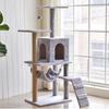 Multi-level Cat Tree with Hammock Bed Wear-resisting Cat Scratch Board Stable Cat Tower with Cat's Nest Kitty Toy Cat Tree House