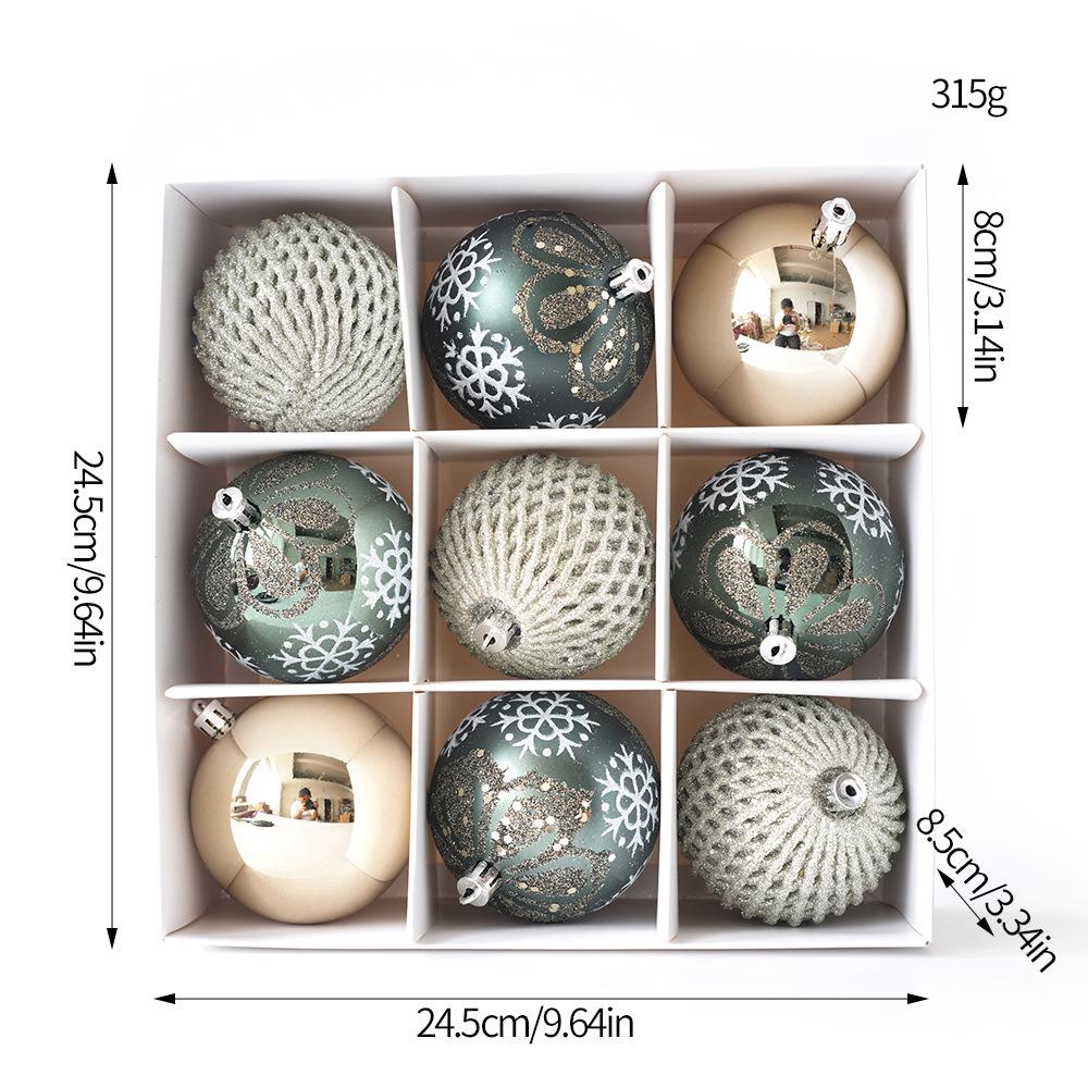 Набор елочных украшений: Девять расписных макаронс конфетных цветов, неправильной формы