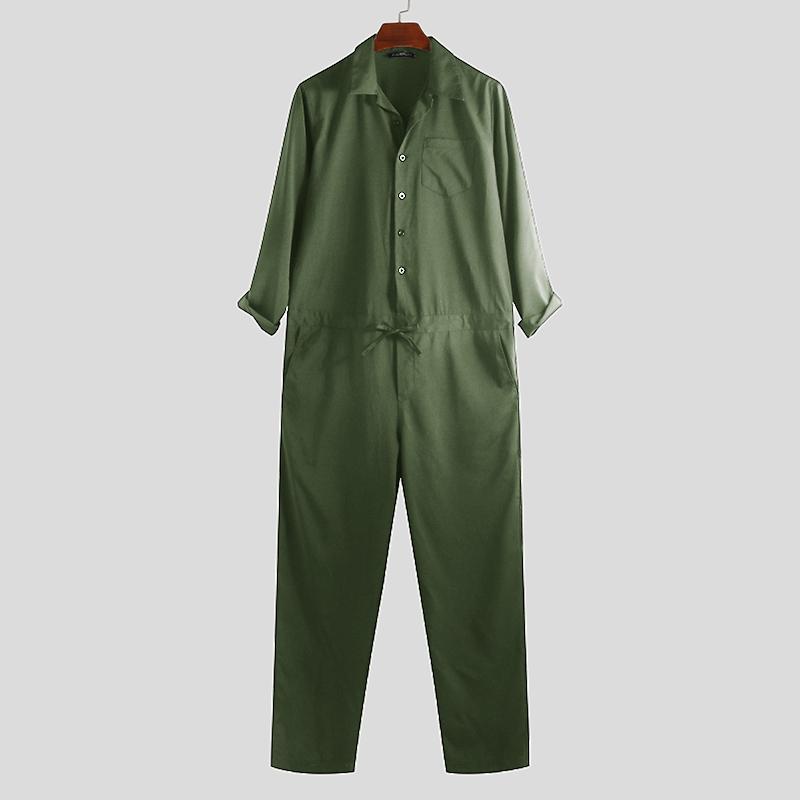 INCERUN Уличная одежда больших размеров, мужские цельные комбинезоны, комбинезон с длинными рукавами, уличные брюки-карго, комбинезон