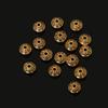50Pcs 6mm Tibetan Metal Beads Antique Gold Silver Oval UFO Shape Loose Spacer Beads for Jewelry Making DIY Bracelet Charms