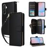 For Samsung Galaxy A36 5G Case Zipper Pocket PU Leather Cover with 9 Card Slots