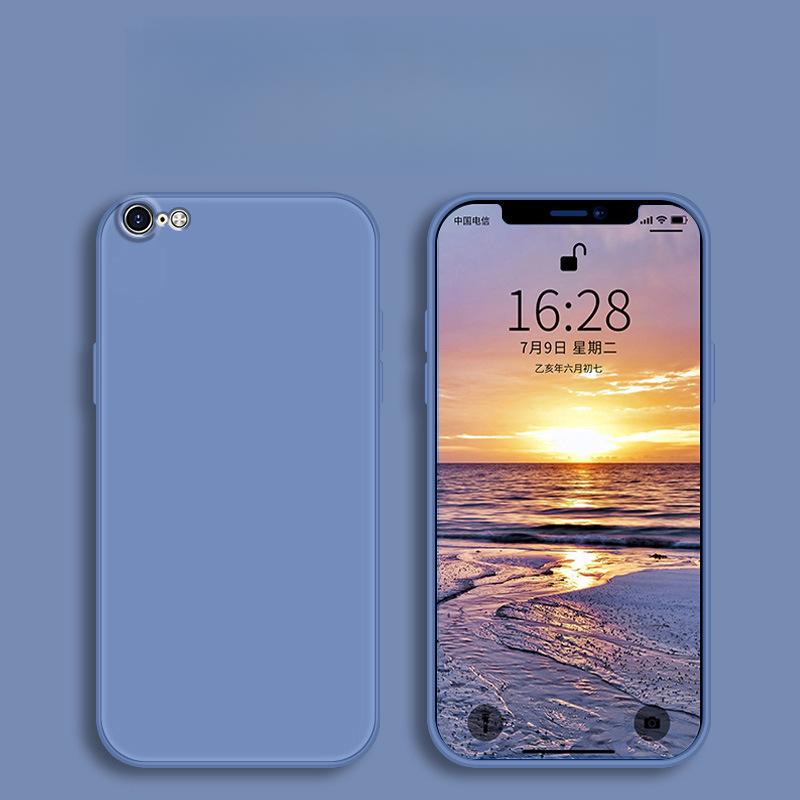 Подходит для Apple 6s Чехол для мобильного телефона Защитный чехол для iPhone Жидкий мягкий силиконовый чехол с полным покрытием Противоударный чехол для мужчин и женщин