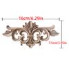 1Pc Chinese Carving Solid Wood Appliques For Furniture Cabinet Unpainted Wooden Mouldings Decal Vintage Home Decor Decorative