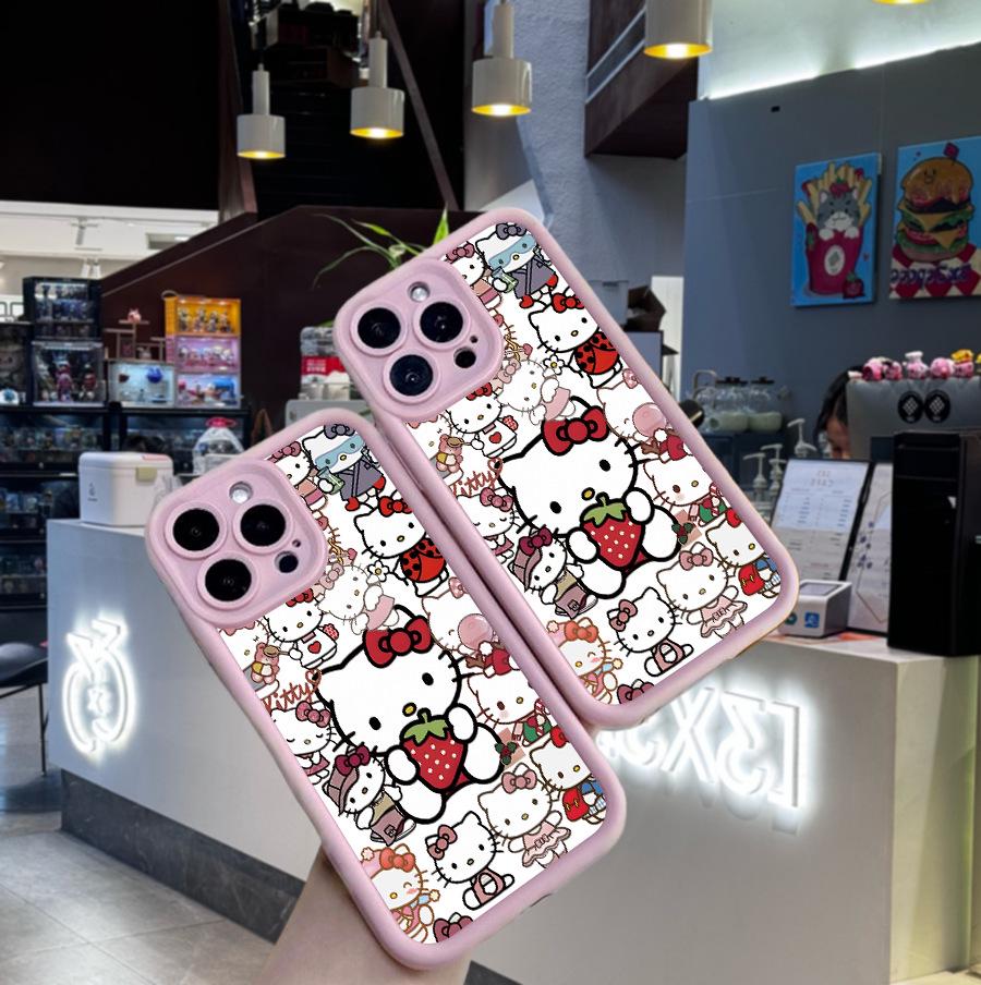 Sanrio TK Наждачная бумага Милый розовый чехол для телефона для Apple 16