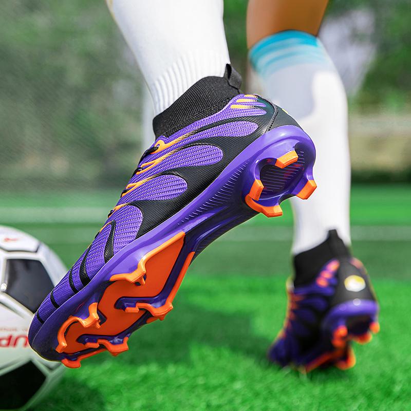 Teenagers Professional Soccer Shoes Purple Tf/Fg Futsal Sneakers Man Non-Slip Wear-Resistant Football Boot Men Zapatilla Futbol
