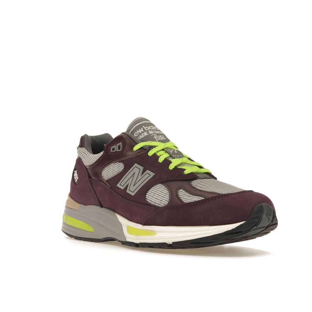 Patta X New Balance 991v2 Made In England Pickled Beet Unisex Sneakers Red Safety-Yellow Winetasting U991PD2