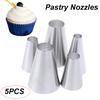 5Pcs Large Round Cake Cream Decoration Tips Piping Icing Nozzles Pastry Tools