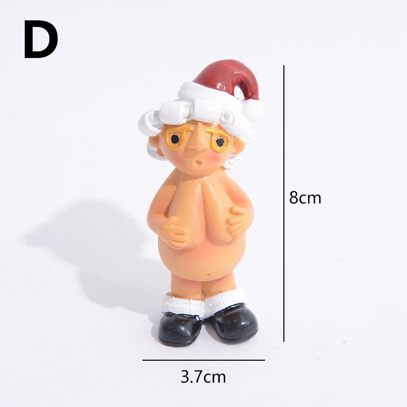 1 шт., мужской и женский рождественский подвесной кулон из смолы, голый подарок Санта-Клауса, новогоднее украшение для рождественской елки