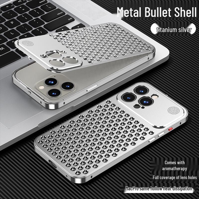 Алюминиевый охлаждающий чехол для iPhone 12-15 Pro Max с ароматерапией