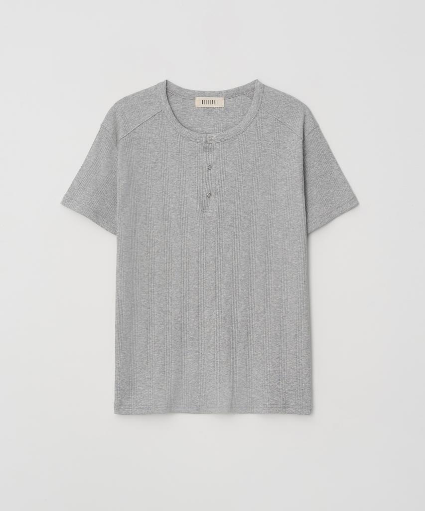 BILLIANT Muscle Fit Basic Henley Neck_Gray