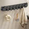 Wall Mounted Suction Cup Door Rear Hook 6 Hooks Coat Hanger Bathroom Towel Rack  Kitchen