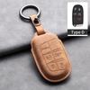 Leather Car Key Case Cover Shell For Jeep Chrysler 300 200 Dodge Charger Grand Cherokee Wrangler Compass Renegade For Fiat 500X