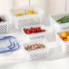4pcs Refrigerator Organizer Fridge Storage Box Fresh Vegetable Fruit Boxes Drain Basket Storage Box Home Kitchen Organizer