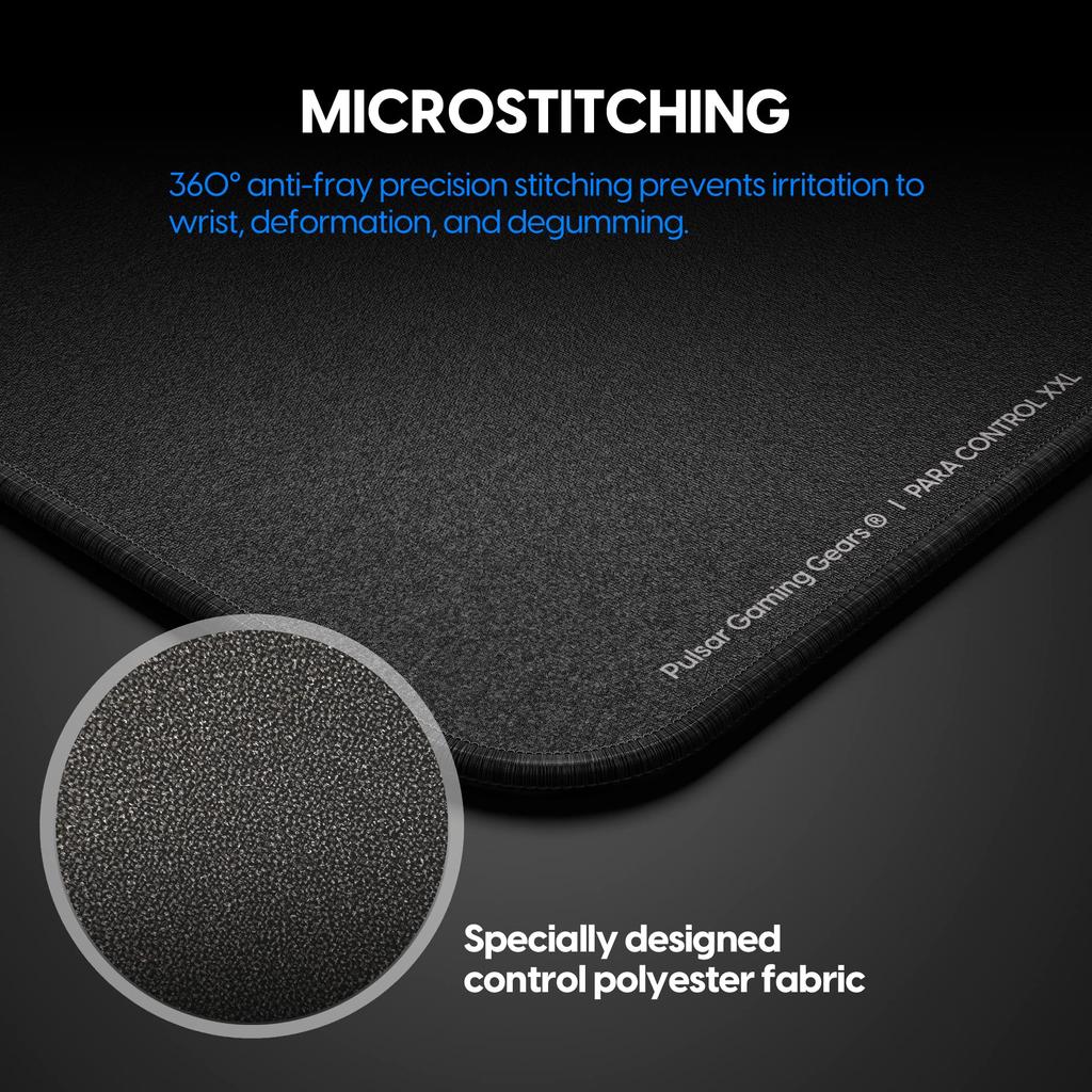 Pulsar Gaming Gears Игровой коврик для киберспорта размера XXL 90 см x 40 см ParaControl V2 Низкое трение Гибридный тип Черный Нескользящий -