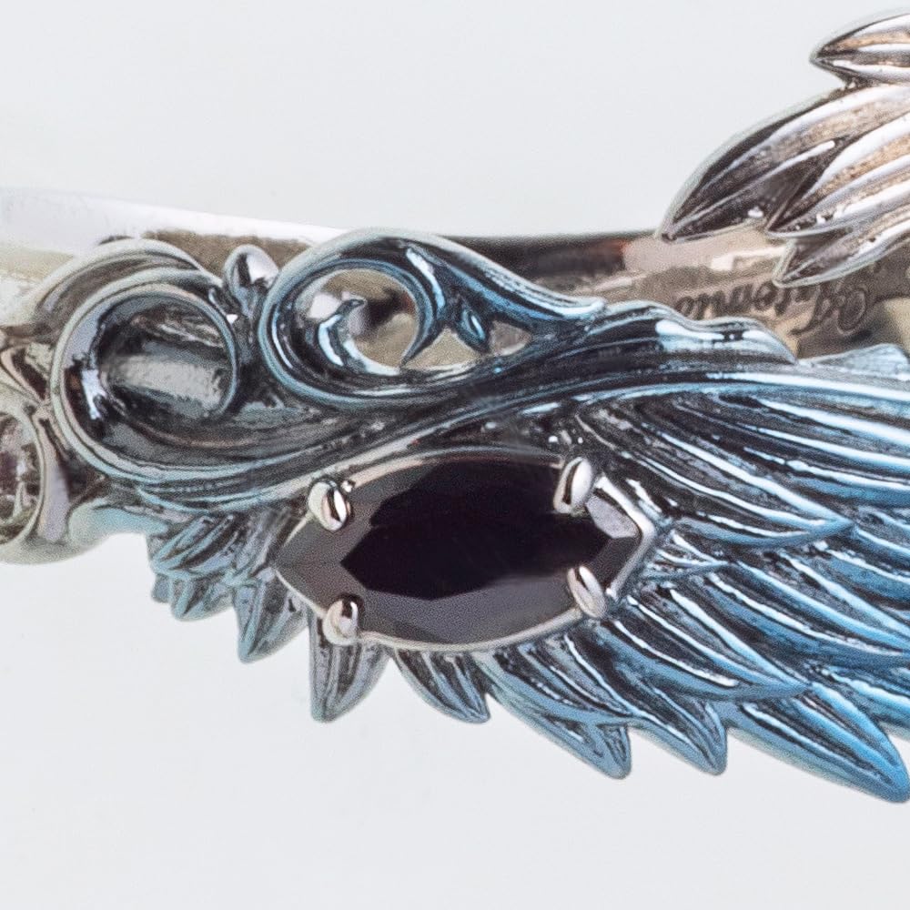 Artemis Kings Кольцо из серебра 925 пробы с синим крылом, Размер, AKR0078, Мужской аксессуар, Ювелирное изделие, Кольцо,