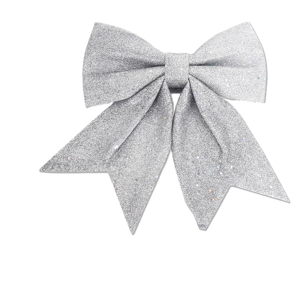 Large Sparkling Bow Glitter Christmas Ribbon Bowknot XmasTree Hanging Ornaments New Year Home Decorations Navidad 2024
