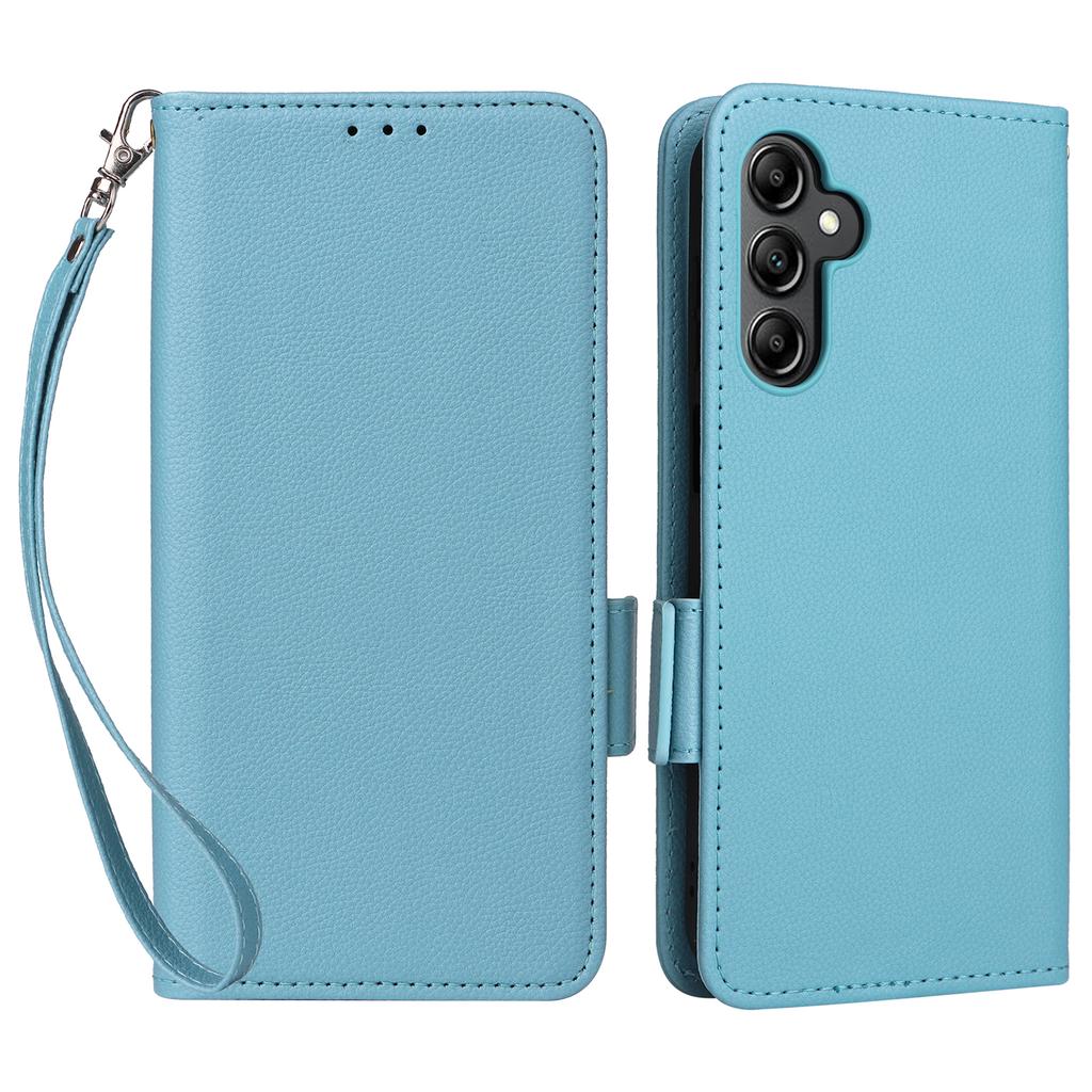 For Samsung Galaxy A15 4G/5G Wallet Case PU Leather Litchi Texture Phone Stand Cover