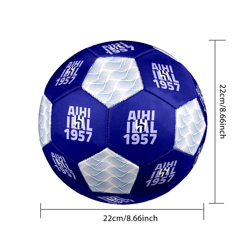 1pc Al-Hilal Saudi Football Club Football Soccer Ball Size 5 Indoor Soccer Ball Fashion Colorful Backyard Game -Great For Sports Fans Gift