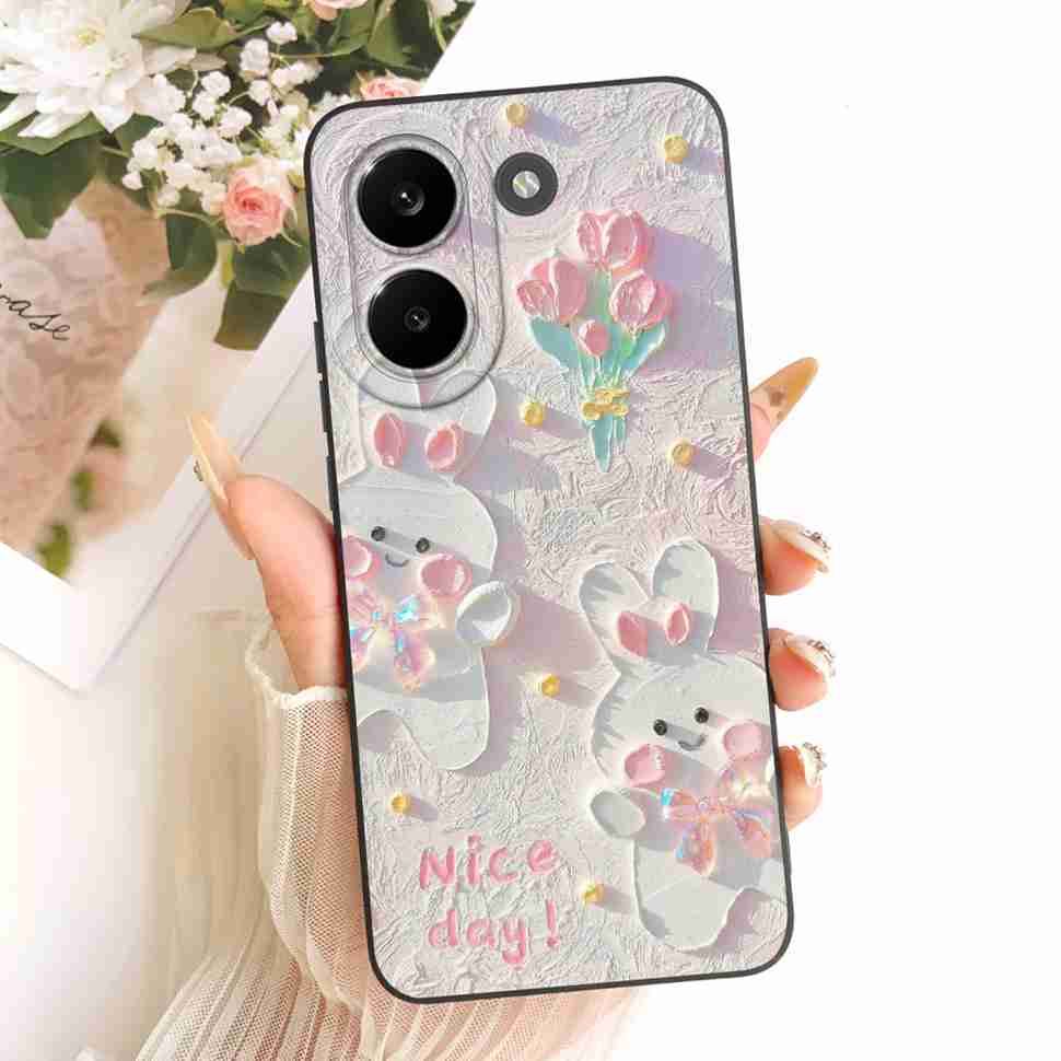 Для Xiaomi Poco X8 Pro 5G 6.59" Чехол Цветы Мультяшные Силиконовый Мягкий Чехол Для Xiaomi Poco X8Pro 2511FPC34G Чехлы для Телефона