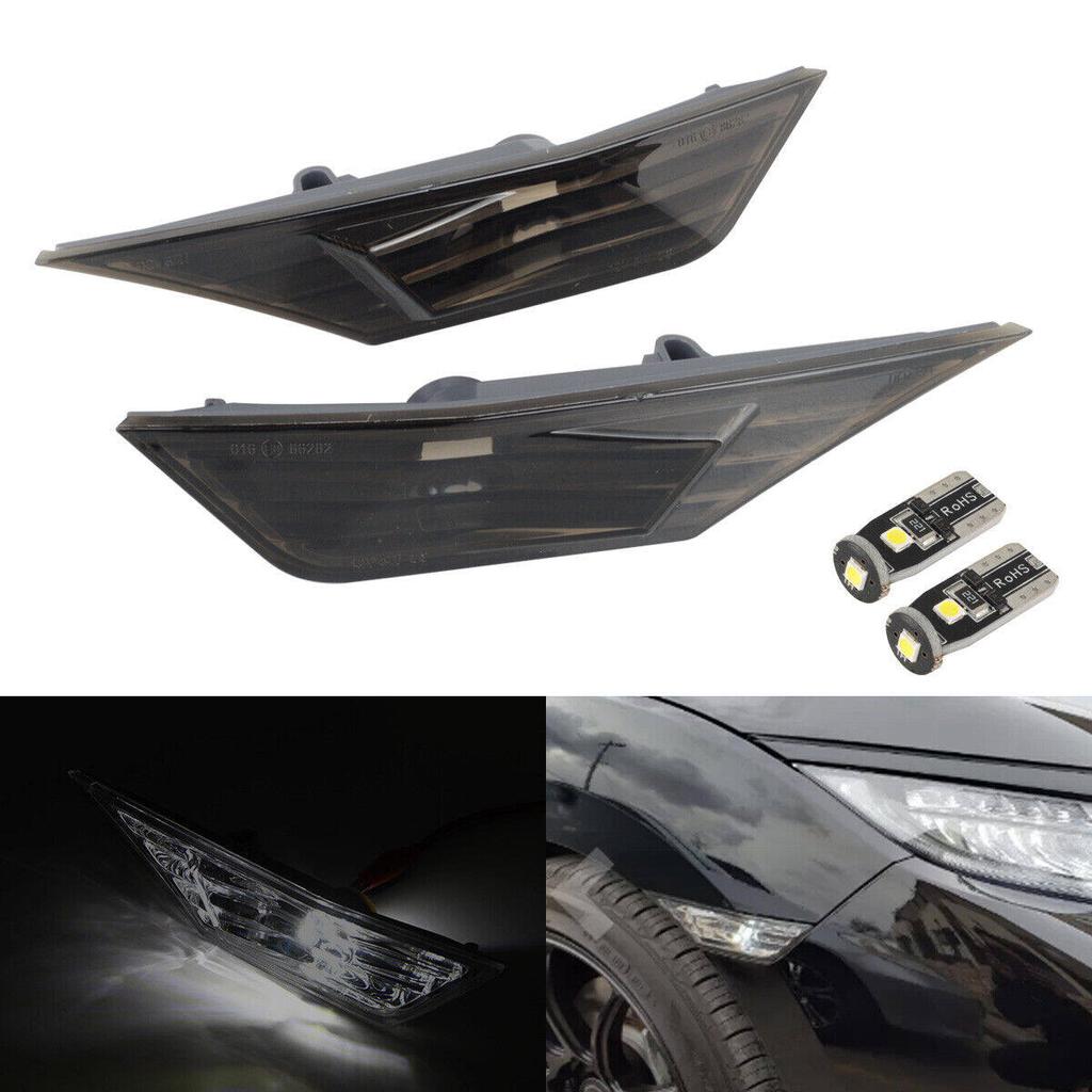 LED Side Indicator Light Turn Signal Side Marker Lamps For 2016-2021 Honda Civic