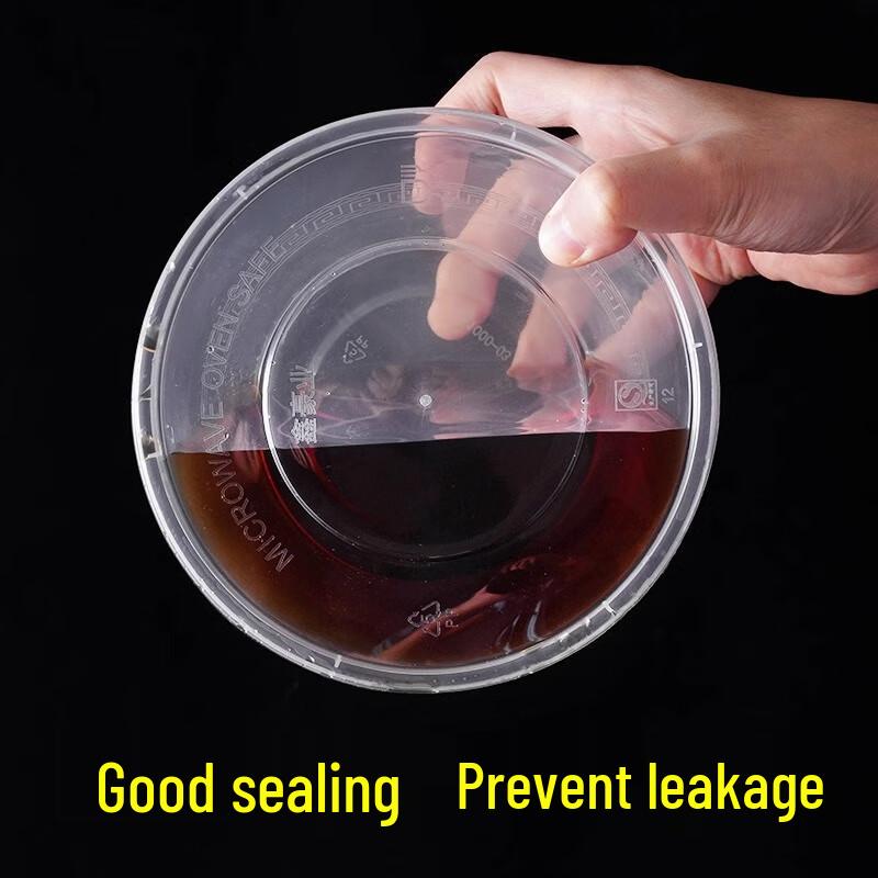 Pabei Disposable Round Plastic Bowl with Lid