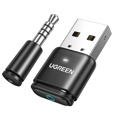 UGREEN USB аудио передатчик Bluetooth адаптер для совместимости с Windows Mac совместим с APTX мини микрофон в комплекте низкая задержка Plug Play