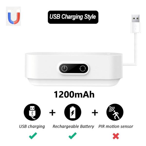 Светодиодная настольная лампа с сенсорным управлением, встроенная батарея 1200/2000 мАч, освещение, 5 цветов, регулируемое USB-перезаряжаемое освещение гардероба