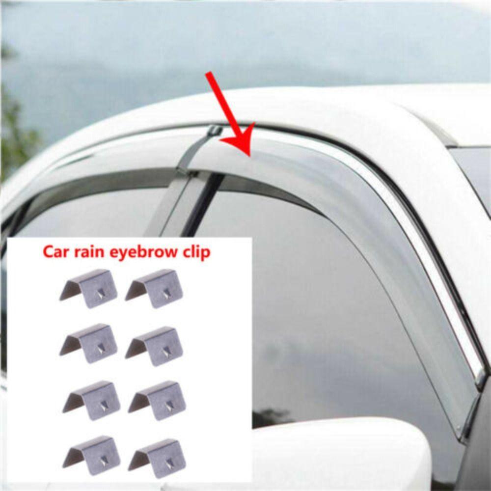 10PCS Stainless Steel Wind Deflector Clips Glass Clip Rain Eyebrow Clips for HEKO/SNED/G3