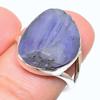Natural Tanzanite Rough Gemstone 925 Solid Sterling Silver Jewelry Ring S.7 d0O72