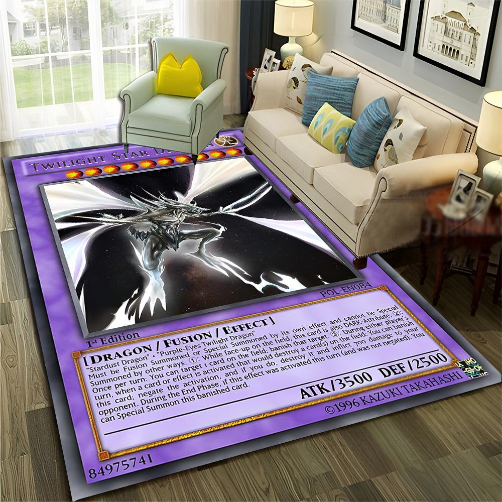 Yu-Gi-Oh MONSTER CARD ковер с рисунком аниме для дома, гостиной, спальни, дивана, коврика, декор, детский коврик, нескользящий напольный коврик