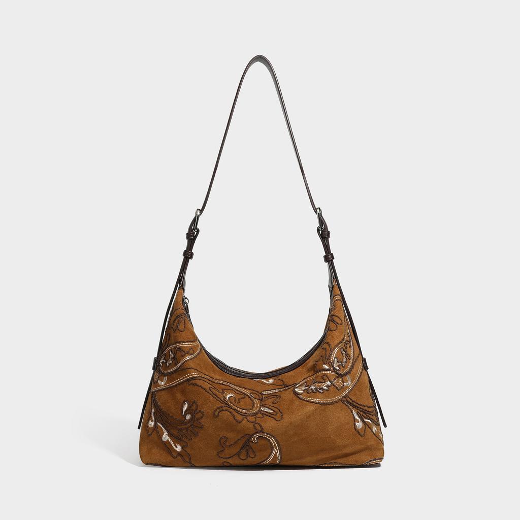 Bag Women 2026 New Retro Embroidered Large Capacity Tote Bag Handbill Shoulder Underarm Bag