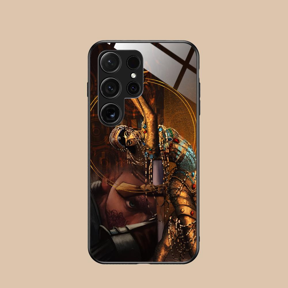 Чехол для мобильного телефона Jibaro Siren для Samsung Galaxy S26 S25 S24 S23 S22 S21 S20 Note20 Plus FE Ultra Стеклянная цветная крышка