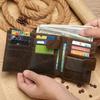 Короткий мужской кошелек из натуральной коровьей кожи с отделением для монет и несколькими отделениями для карт, модный кошелек